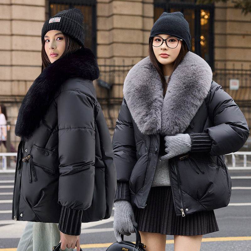 Large Size Straight Thickened Cotton padded Coat