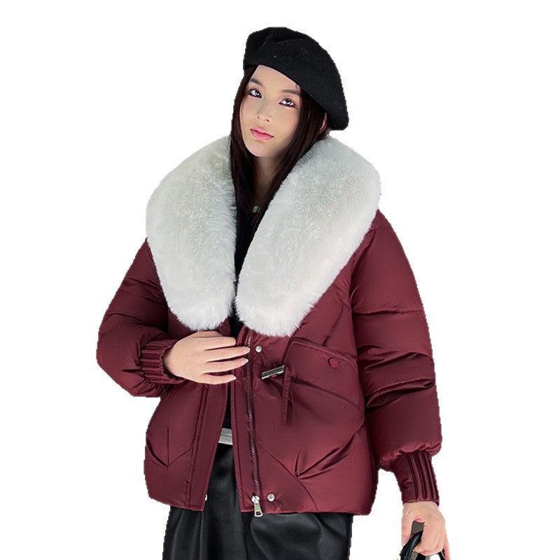 Large Size Straight Thickened Cotton padded Coat