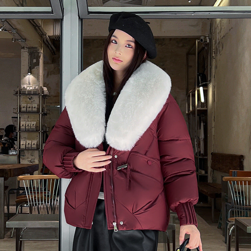 Large Size Straight Thickened Cotton padded Coat